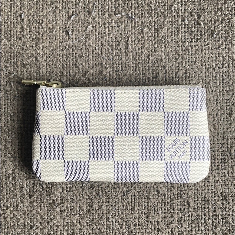Louis Vuitton Key Pouch (Cle) in Damier Azur